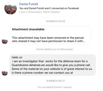 Daniel Futrell fb message 1